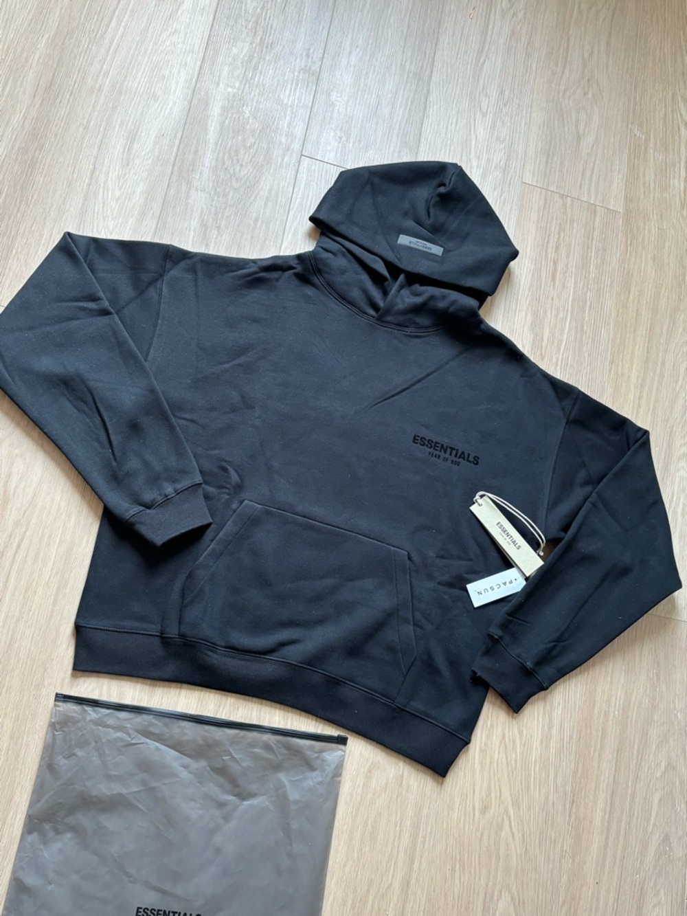 Essentials Black Hoodie and Jogger Set - Picture 3 of 6